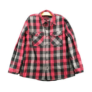 Five Brother Men's Button Up Shirt Multicolor Size XL Long Sleeve Check Cotton